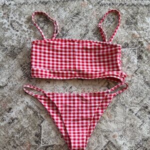 Blackbough Red Gingham Set